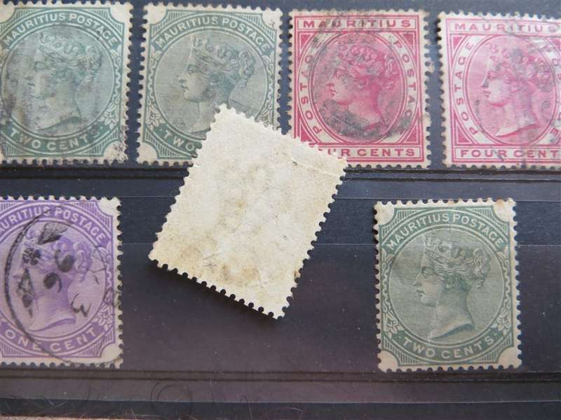 Victoria Mauritius Lot on Card - 1 Bid for All