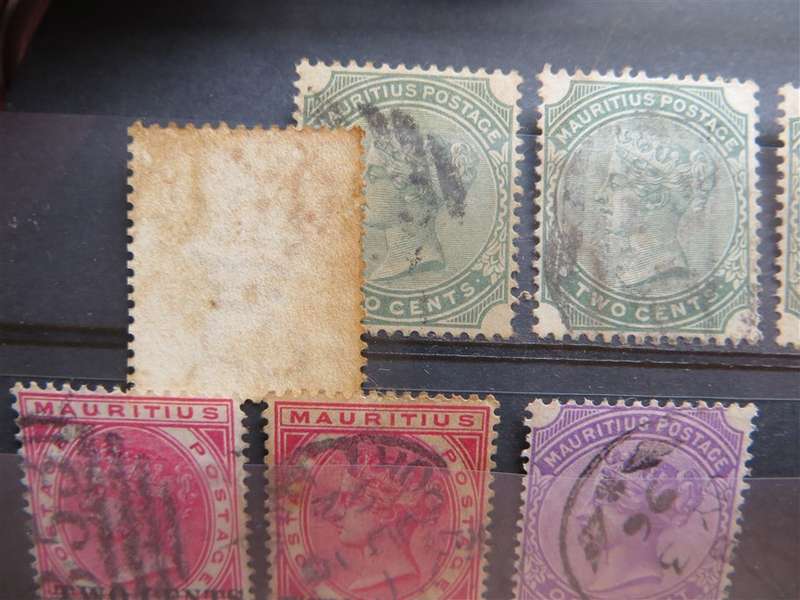 Victoria Mauritius Lot on Card - 1 Bid for All