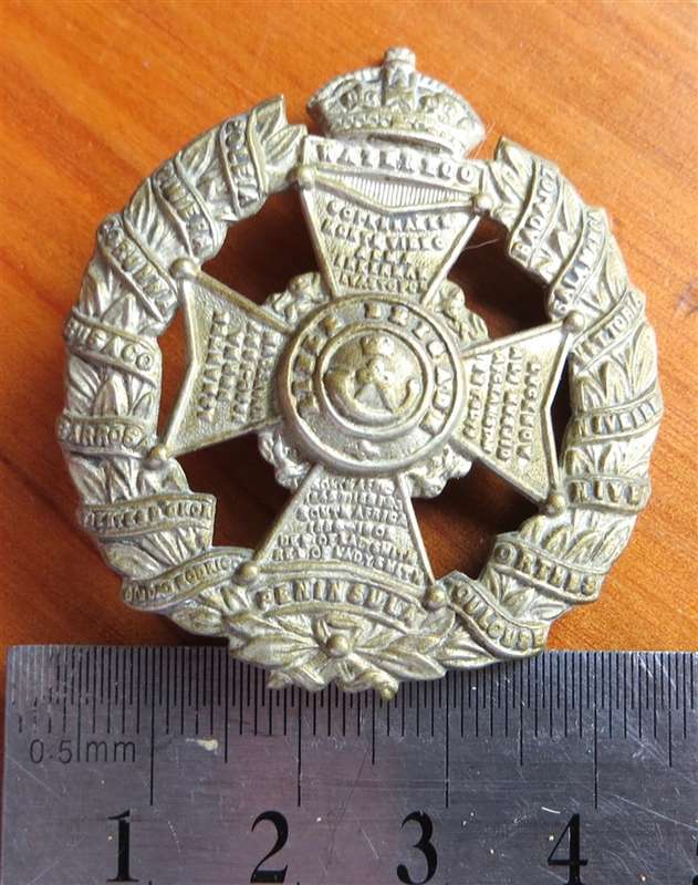 British Rifle Brigade Slide Cap Badge