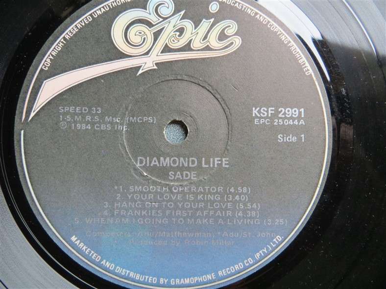 Sade - Diamond Life - Vintage LP - VG