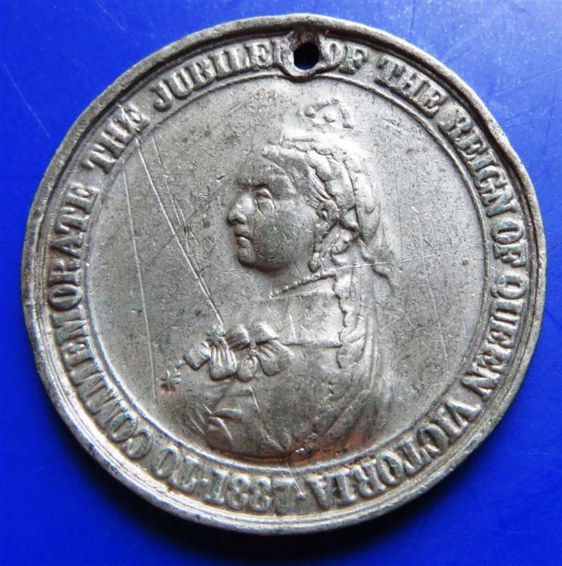 1887 Queen Victoria Empress of India Jubilee of Reign Medallion