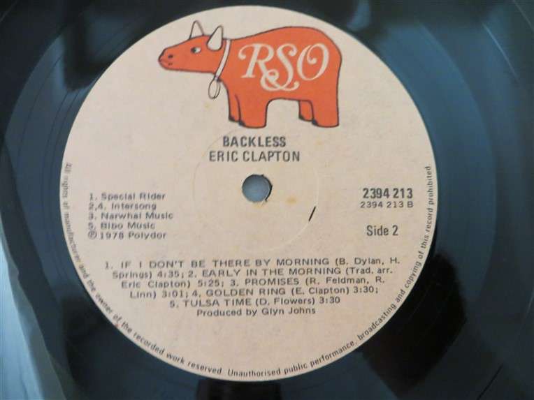 Eric Clapton - Backless Vintage Vinyl LP - VG