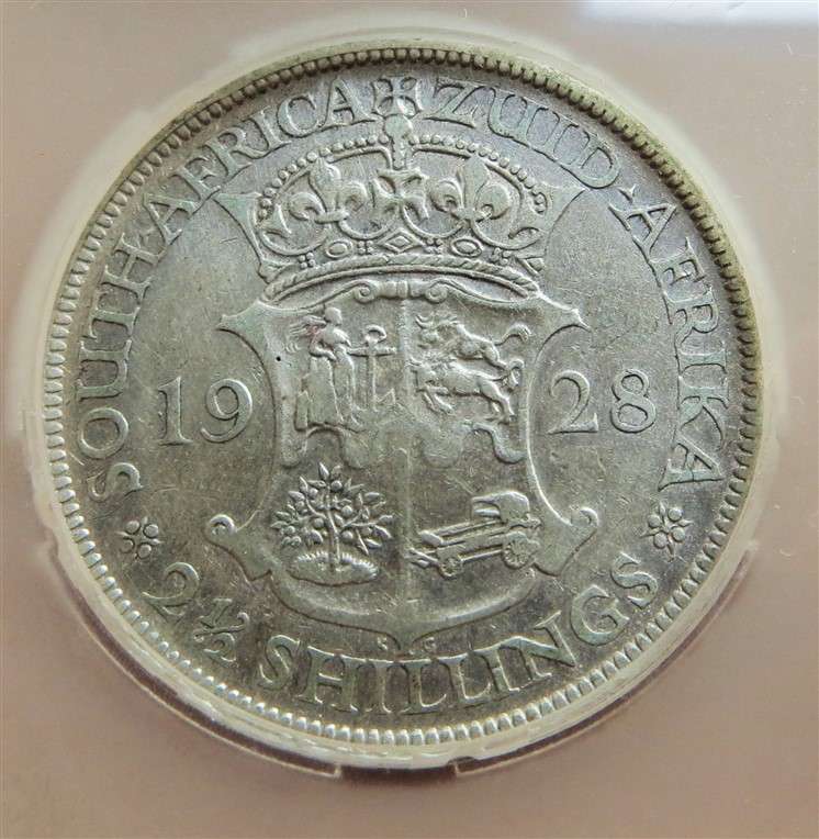 1928 SA VF20 Silver 2/6 Halfcrown Graded