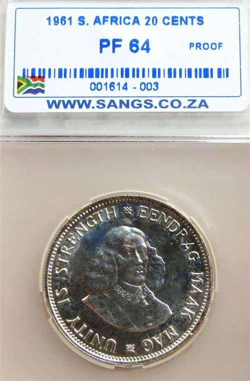 1961 SA PF64 Silver 2OC Graded