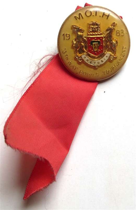 MOTH National Bowls Badge - Order of Tin hats
