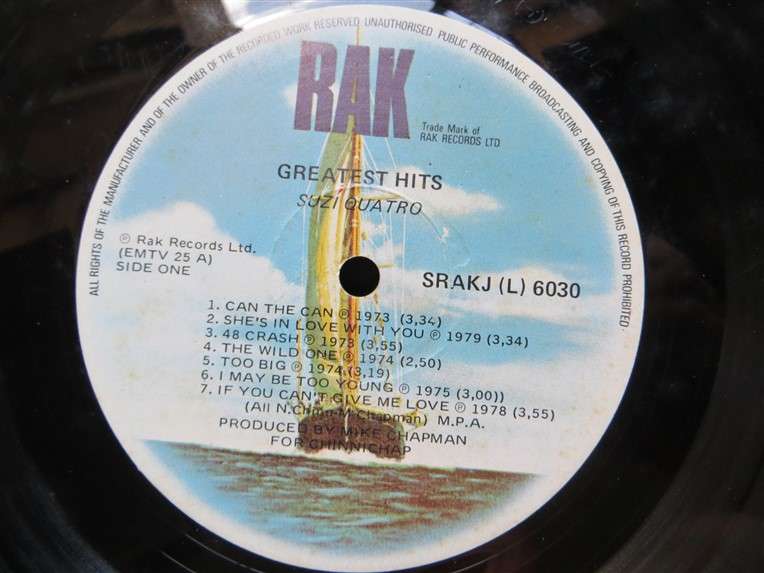 Suzi Quatro - Greatest Hits Vintage Vinyl LP - VG