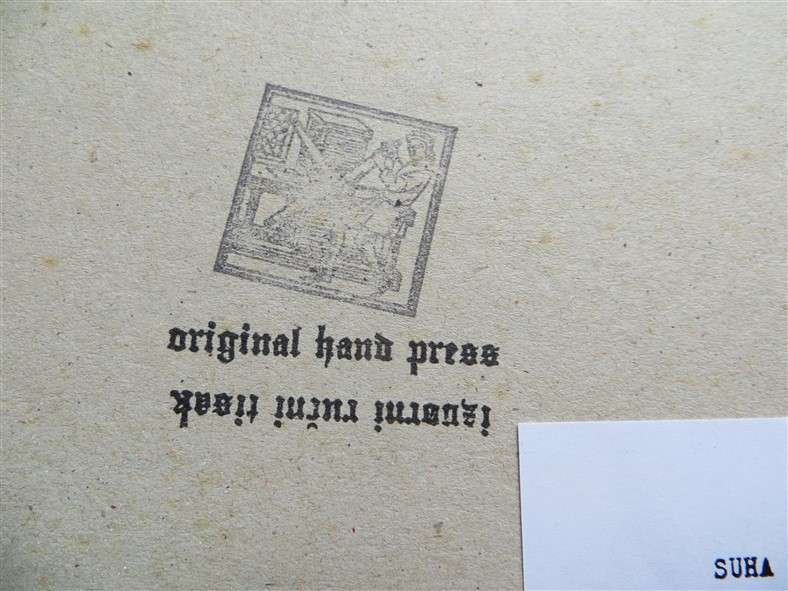 Original signed Hand Press Print