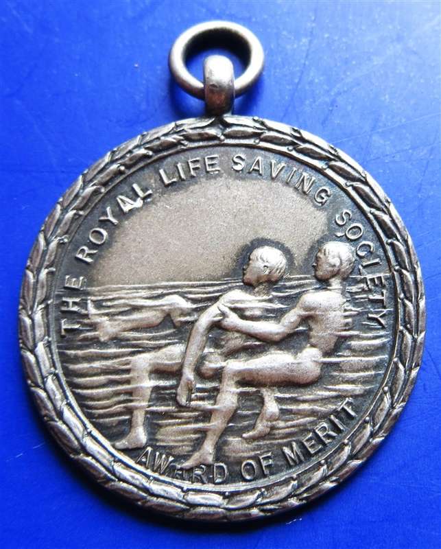 1934 Silver Hallmarked Award of Merit Lifesaving Medallion - P.J Muller