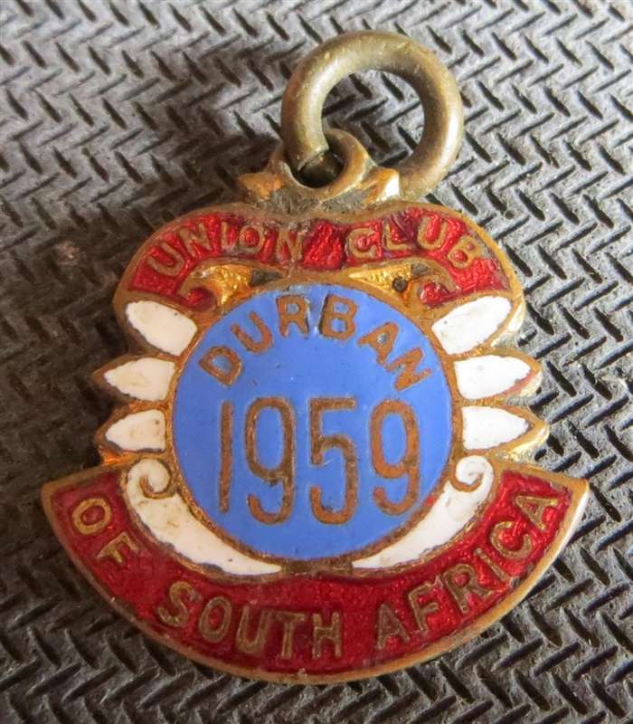 1959 SA Union Club Numbered & Enamelled Badge