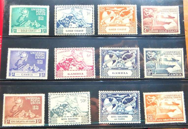 3 x Africa UPU Mint Stamps Set - 1 Bid for All Gold Coast/Gambia/KUT