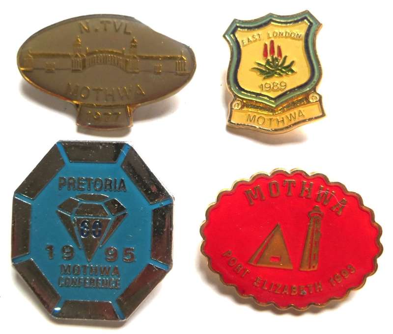 4 x MOTHWA Badges - Memorable order of Tin Hats