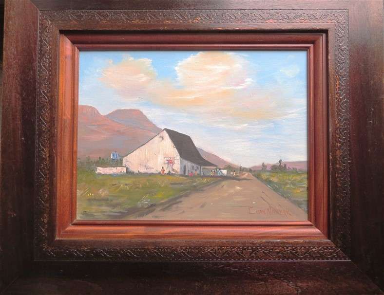 C. Van Niekerk Original Painting - Solid Wood Frame