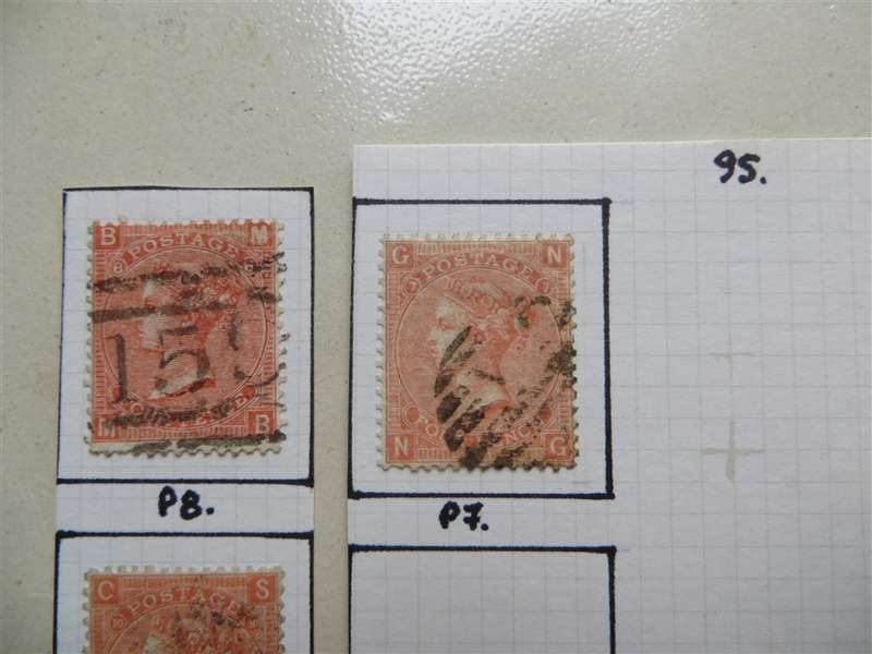 5 x GB SG 95 Victoria 4d  + Plates 16 Vfine Used