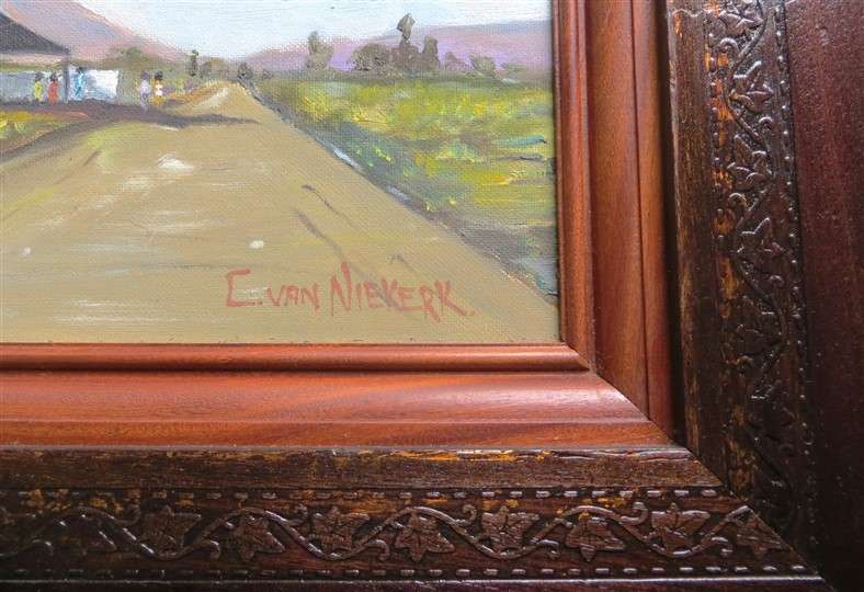 C. Van Niekerk Original Painting - Solid Wood Frame
