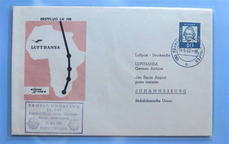 Germany - FDC Lufthansa JHB - 1999 Stamps Calendar as Pictured