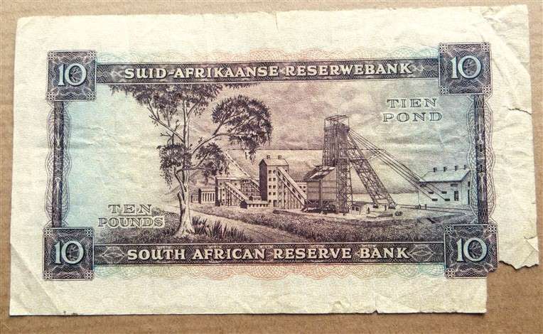 SA Union Ten Pounds De Kock Banknote - 1953