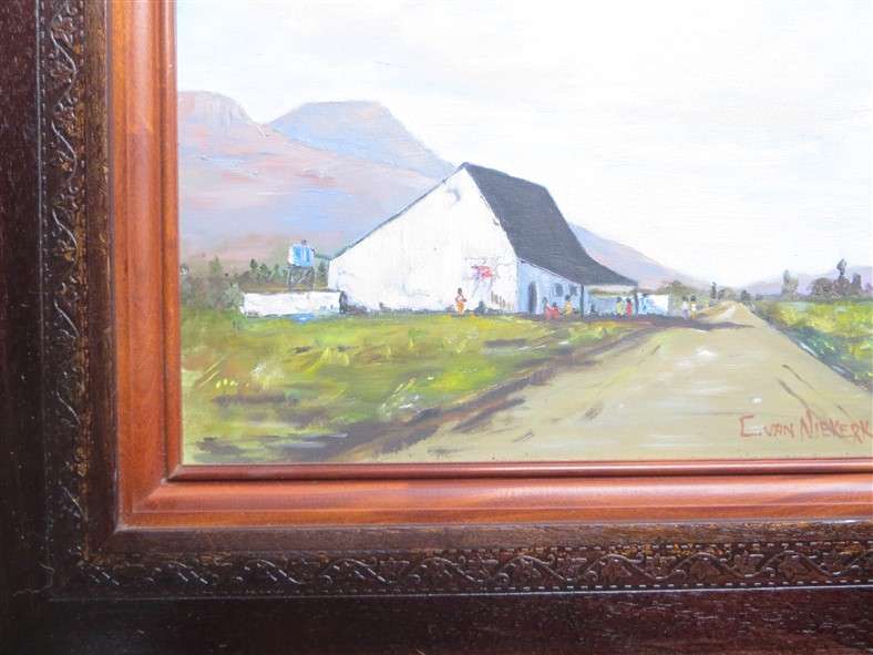 C. Van Niekerk Original Painting - Solid Wood Frame