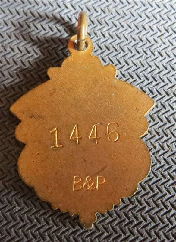 1930 SA Union Club Numbered & Enamelled Badge