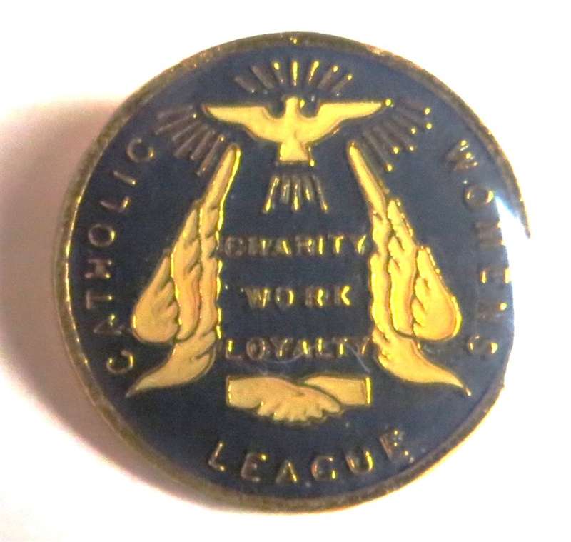 Vintage Enamelled catholic Womens league Badge