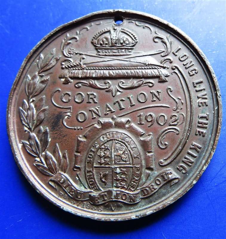 1902 King Edward VII Queen Alexandra Coronation Medallion