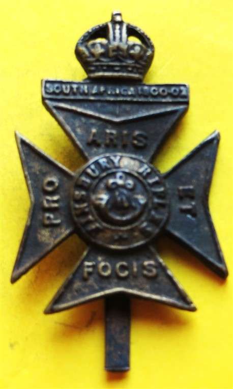 1900-02  South Africa 11th London Battalion, Finsbury Rifles Regiment Cap Badge