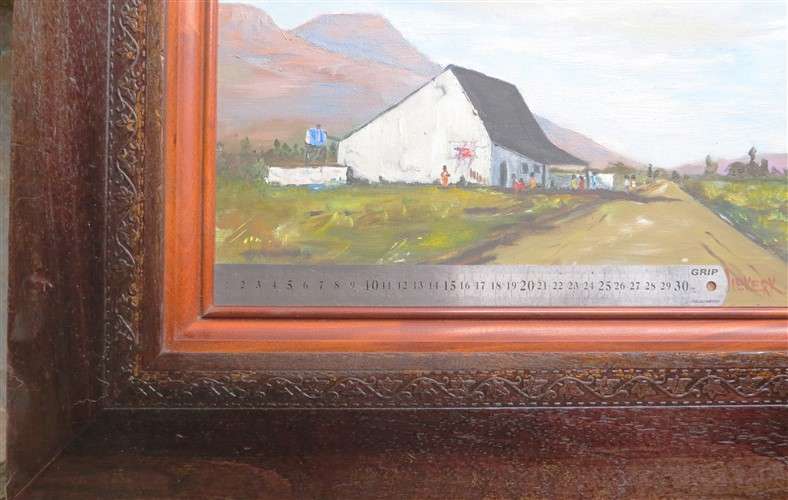 C. Van Niekerk Original Painting - Solid Wood Frame