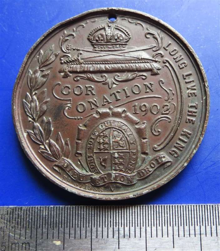1902 King Edward VII Queen Alexandra Coronation Medallion