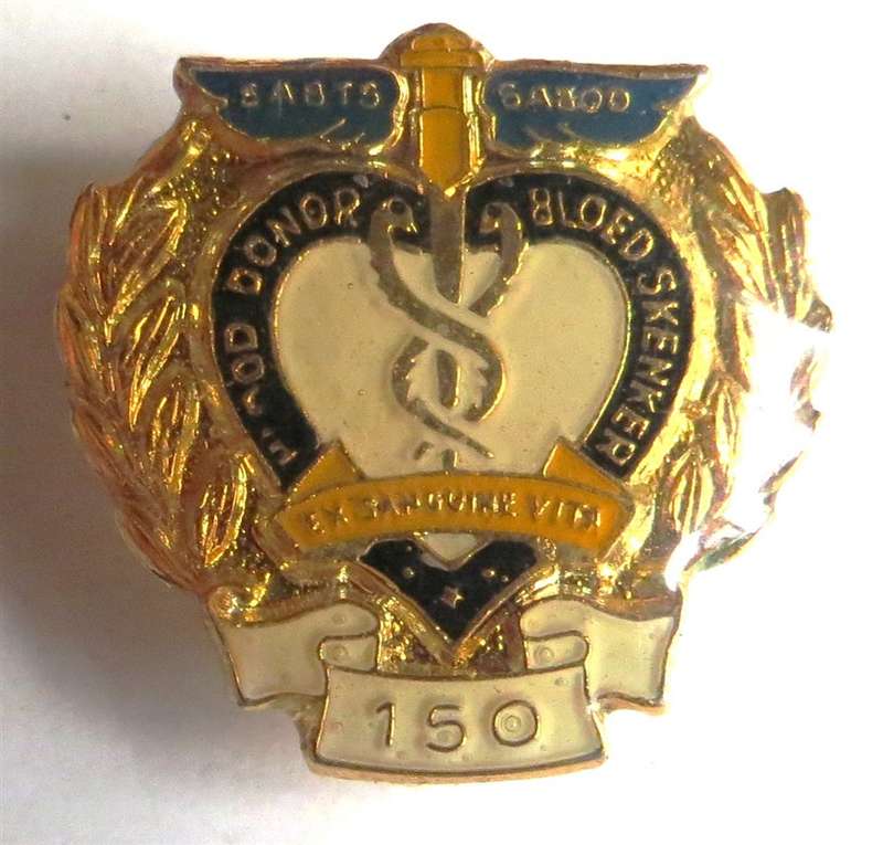 SABTS Vintage 150 Blood Donor Badge