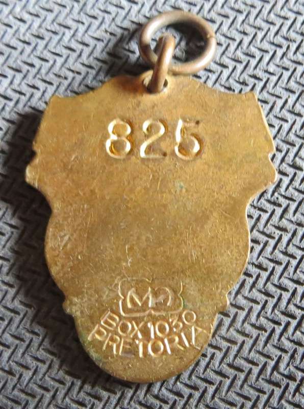 1951 SA Union Club Numbered & Enamelled Badge