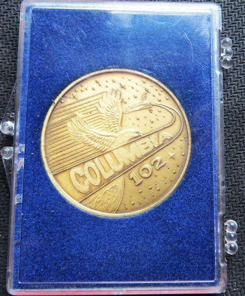 US Space Shuttle Columbia 102 / STS-107 January 16, 2003 Medallion in Holder