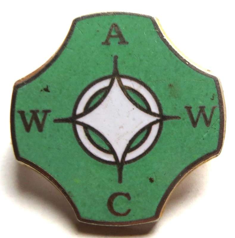 Vintage AWWC Enamel Pin Badge - Unknown