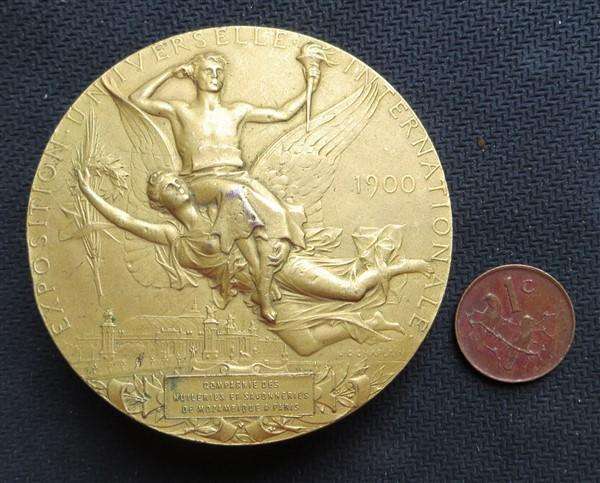1900 Large Paris World Fair Medallion - Scarce - 1c not included / indicates size