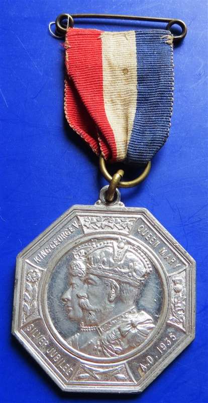 1935 KGV Queen Mary Silver Jubilee Medallion with Ribbon