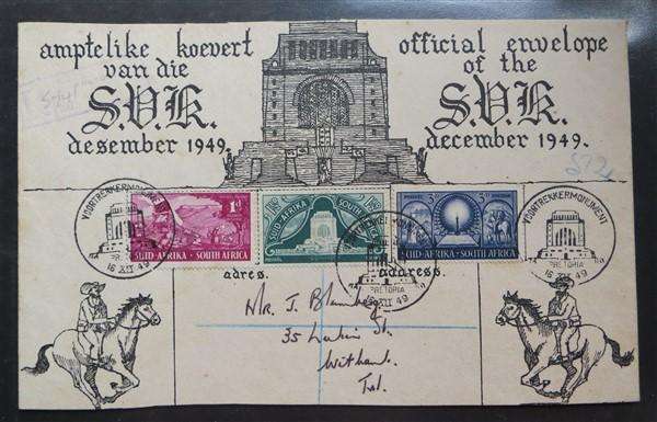 1949 SA Union Voortrekker Moument Cover