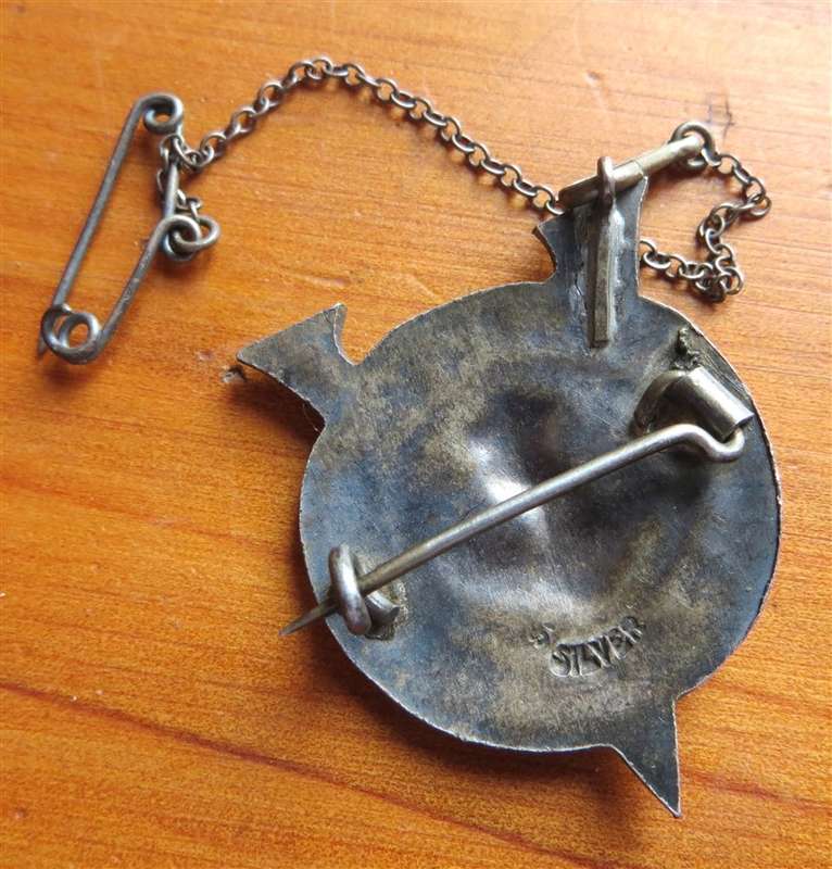 Silver Stamped Navy war Fund Badge