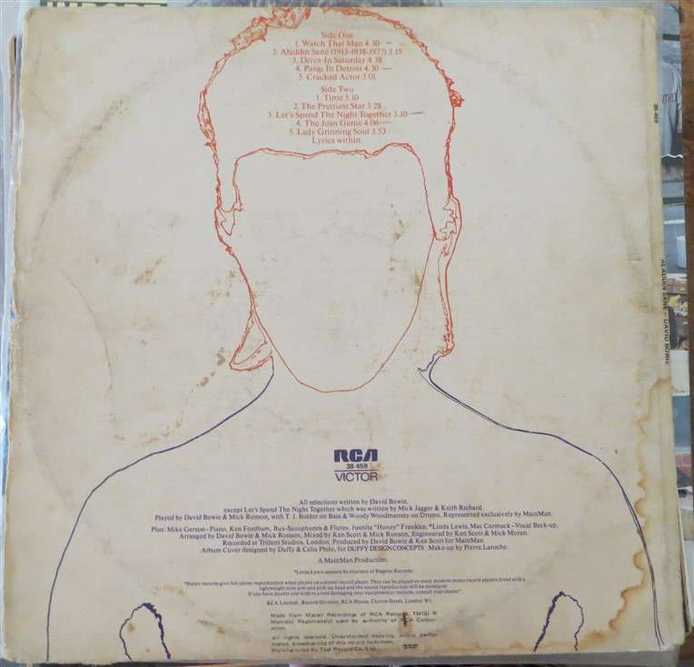 David Bowie - Aladdin Sane Vintage Vinyl LP VG/Cover poor