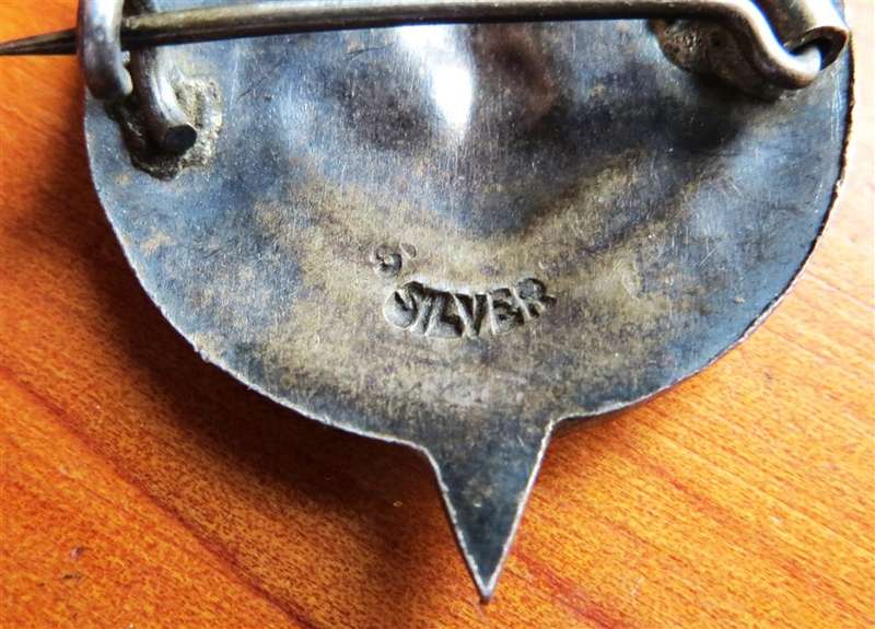 Silver Stamped Navy war Fund Badge