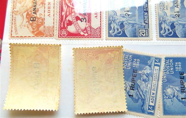 2 x Aden Overprint UPU Mint Stamps Sets