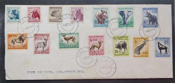 1954 SA Union Definitive Set on FDC