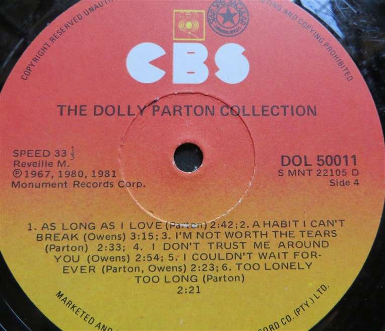 The Dolly Parton Collection 2 LP Set - Vintage Vinyl LP - VG