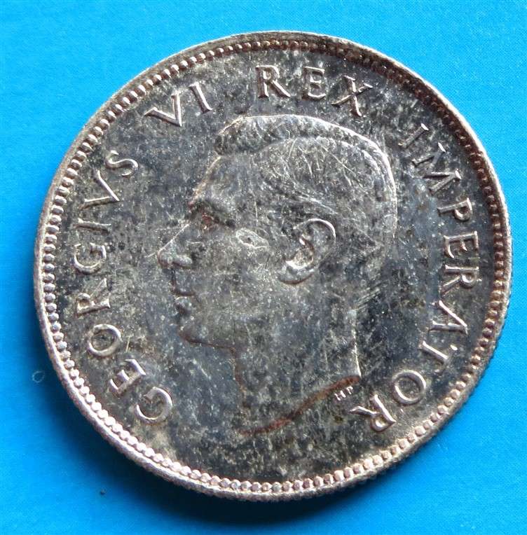 1944 SA Union Silver 2 Shillings - High Value Low Mintage - See Details