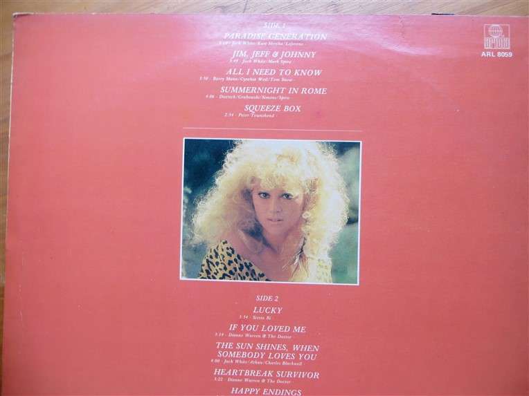 Audrey Landers - Paradise Generation  - Vintage Vinyl LP - VG