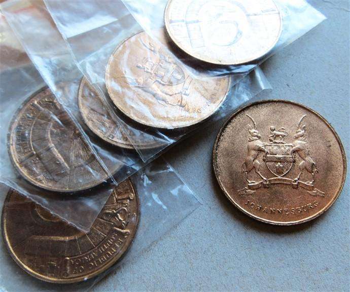 1966 - 5 x Republic of SA 5 Years Johannesburg Medallion - Bid per Medallion
