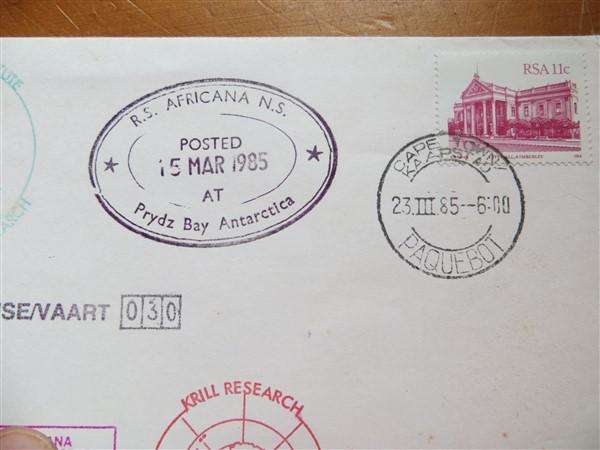 1985 Ship R.S Africana Prydz Bay Antarctica Krill Research Cover
