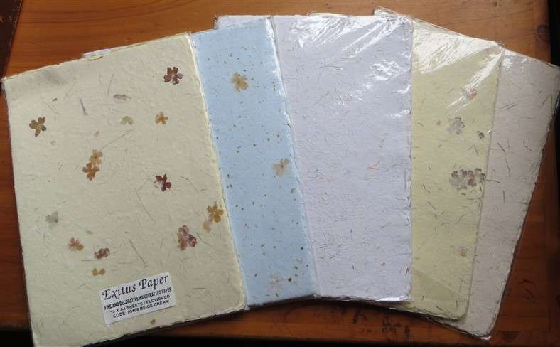 50 x Sheets Handcrafted Paper - 10 per pack - 1 Bid for All 50