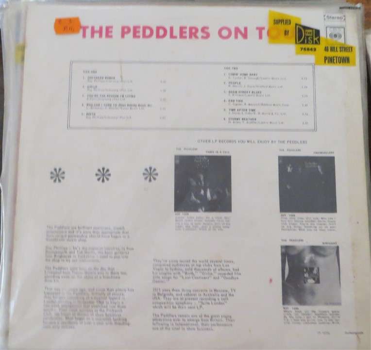 The Peddlers - On Tour Vinyl LP VG