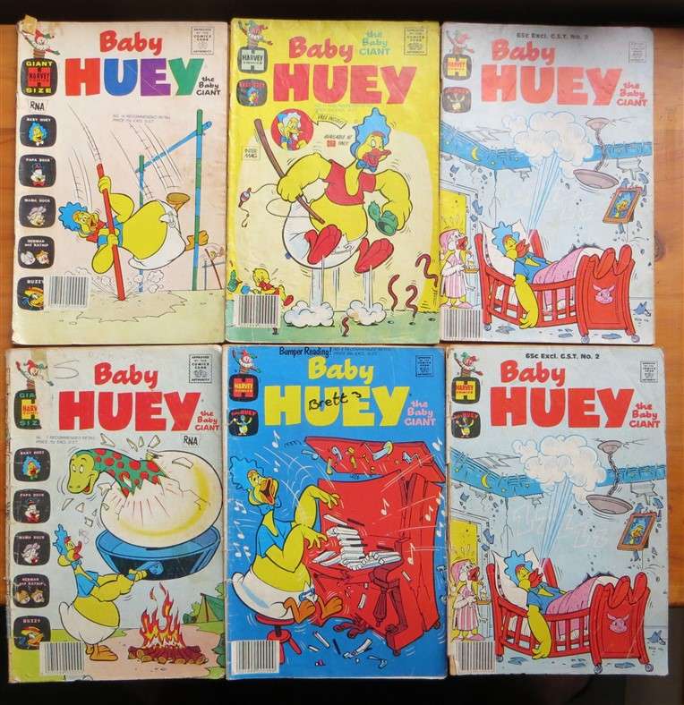 6 x Vintage Baby Huey Comics Lot - Low Numbers - 1 Bid for All