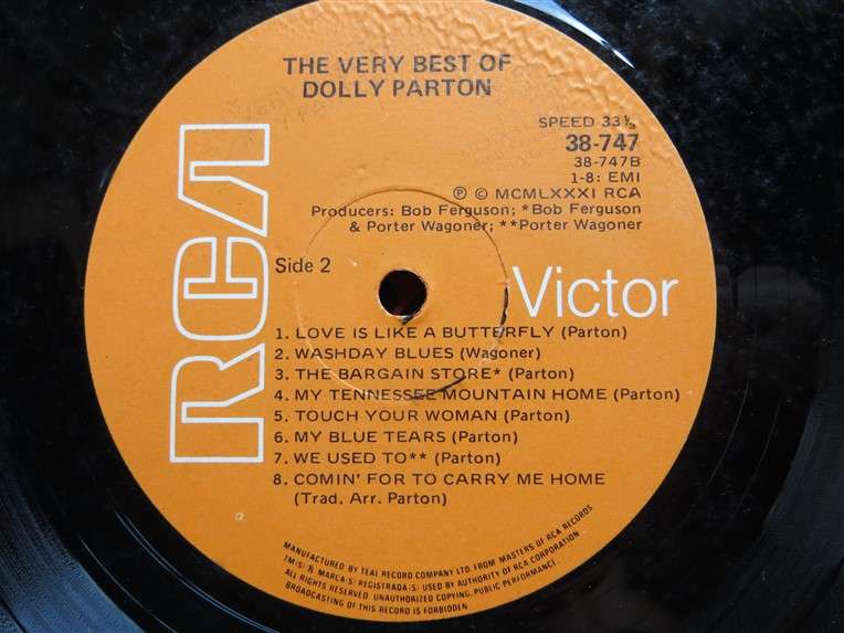 The Very Best Dolly Parton  - Vintage Vinyl LP - VG