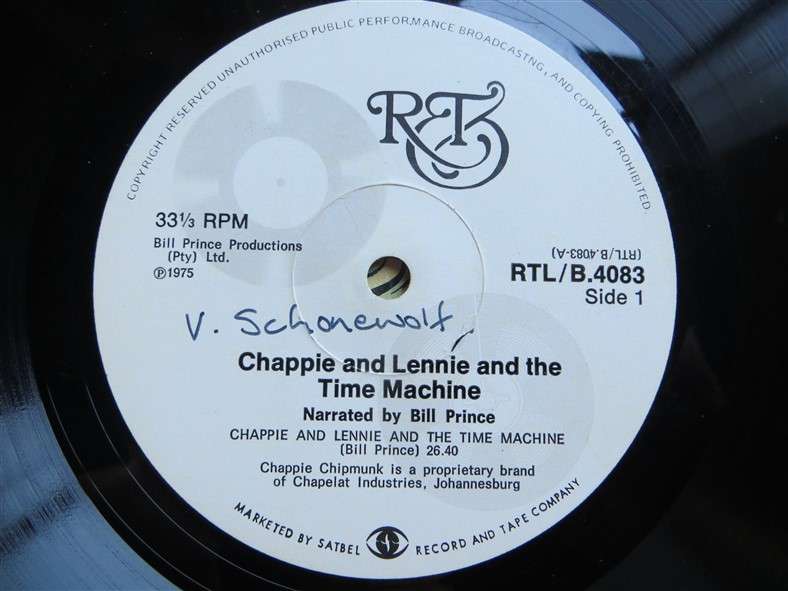 Chappie & Lennie in the Time Machine Vintage Vinyl LP - G