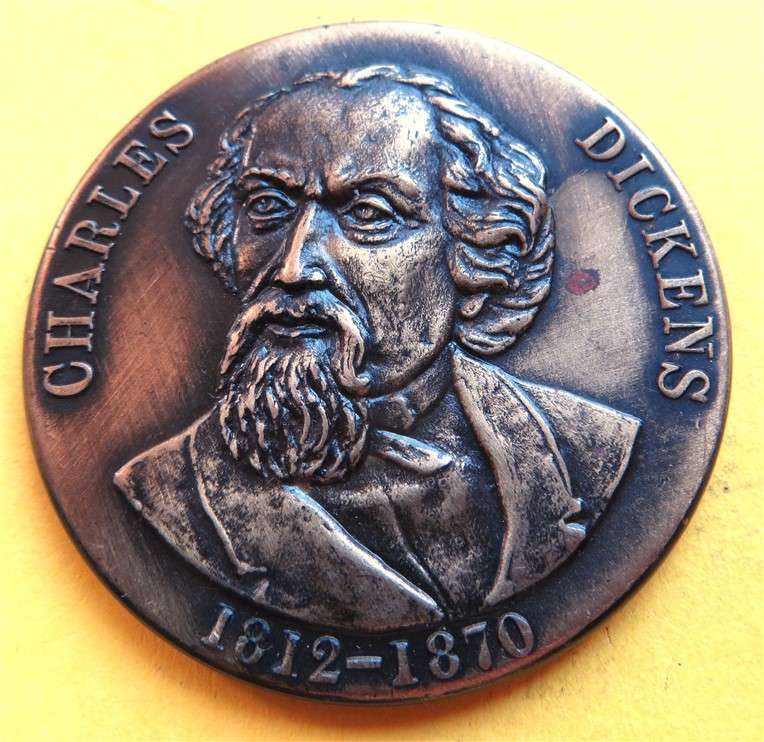 Charles Dickens Medallion - Made in England